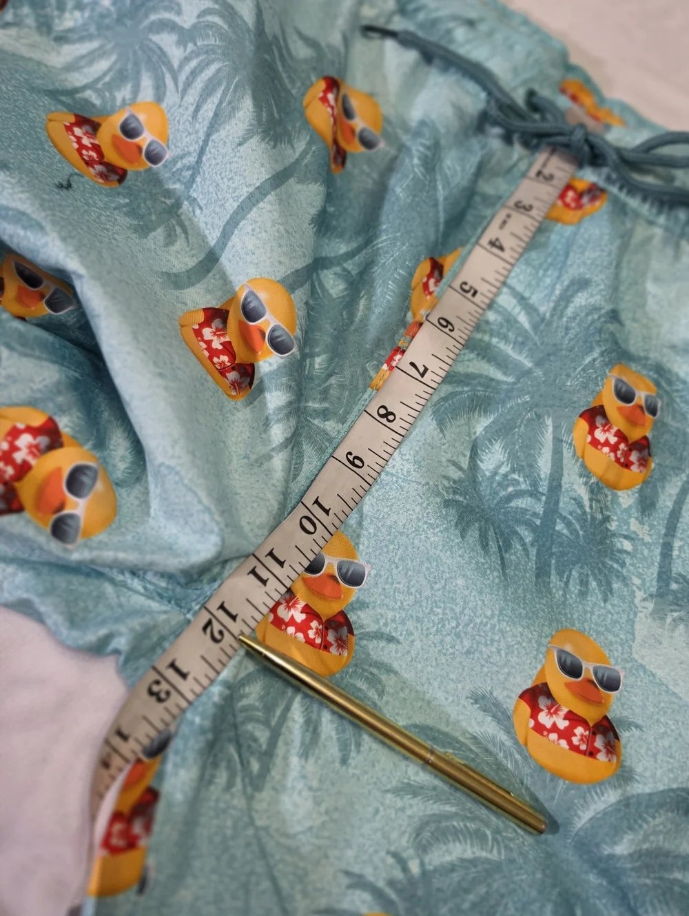 U S Apparal Men's Rubber Duckie Swim‎ Trunks NWT Size Large